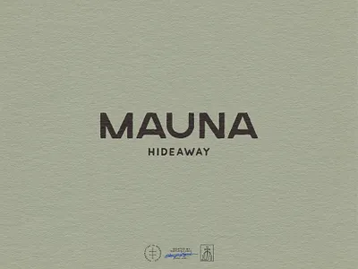 Mauna Hideaway Logotype brand design brand identity branding branding design clean font hand drawn identity design logo logo design logotype minimal organic sustainable type typographic typography vintage visual identity wordmark