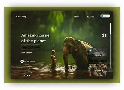 Discovery Channel website redesign animal websites animation branding creative design creative website design design graphic design illustration landing page ui website redesign