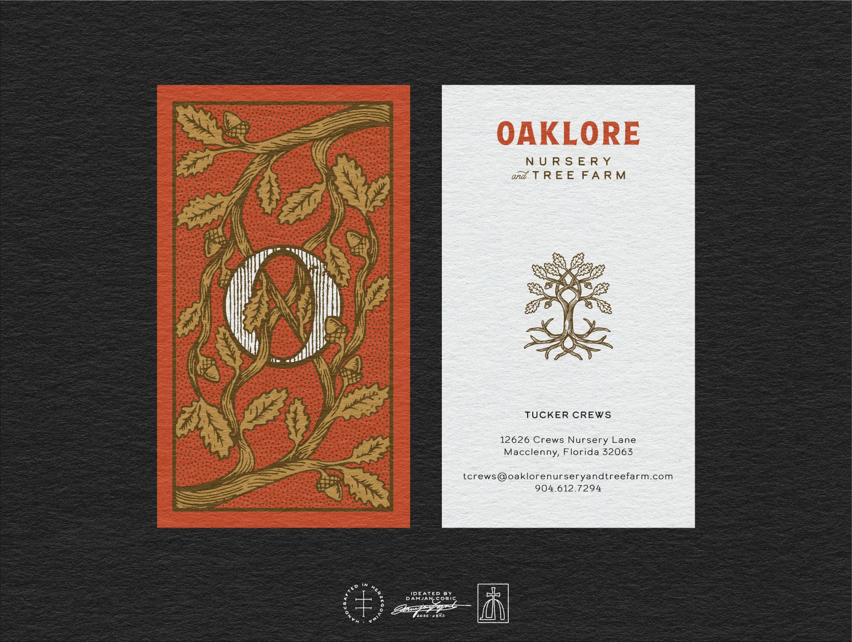 Oaklore Nursery Business Card Design