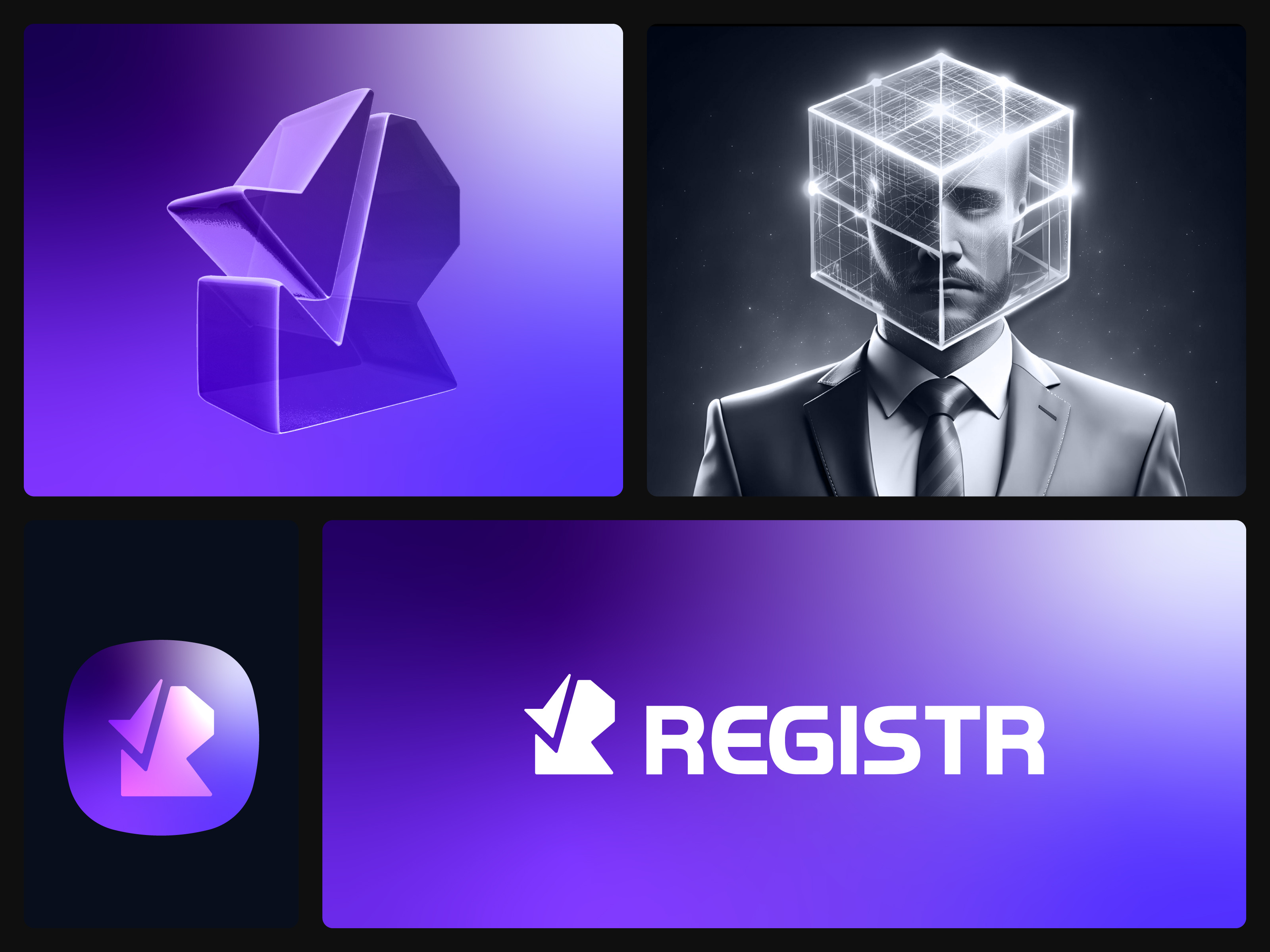 Trademark, registered, R logo design, premade logo