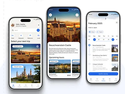 Travel App UI — Smart Trip Planning app ui figma itinerary app mobile app design mobile ui product design travel app travel app inspiration travel booking ui ui design ux design