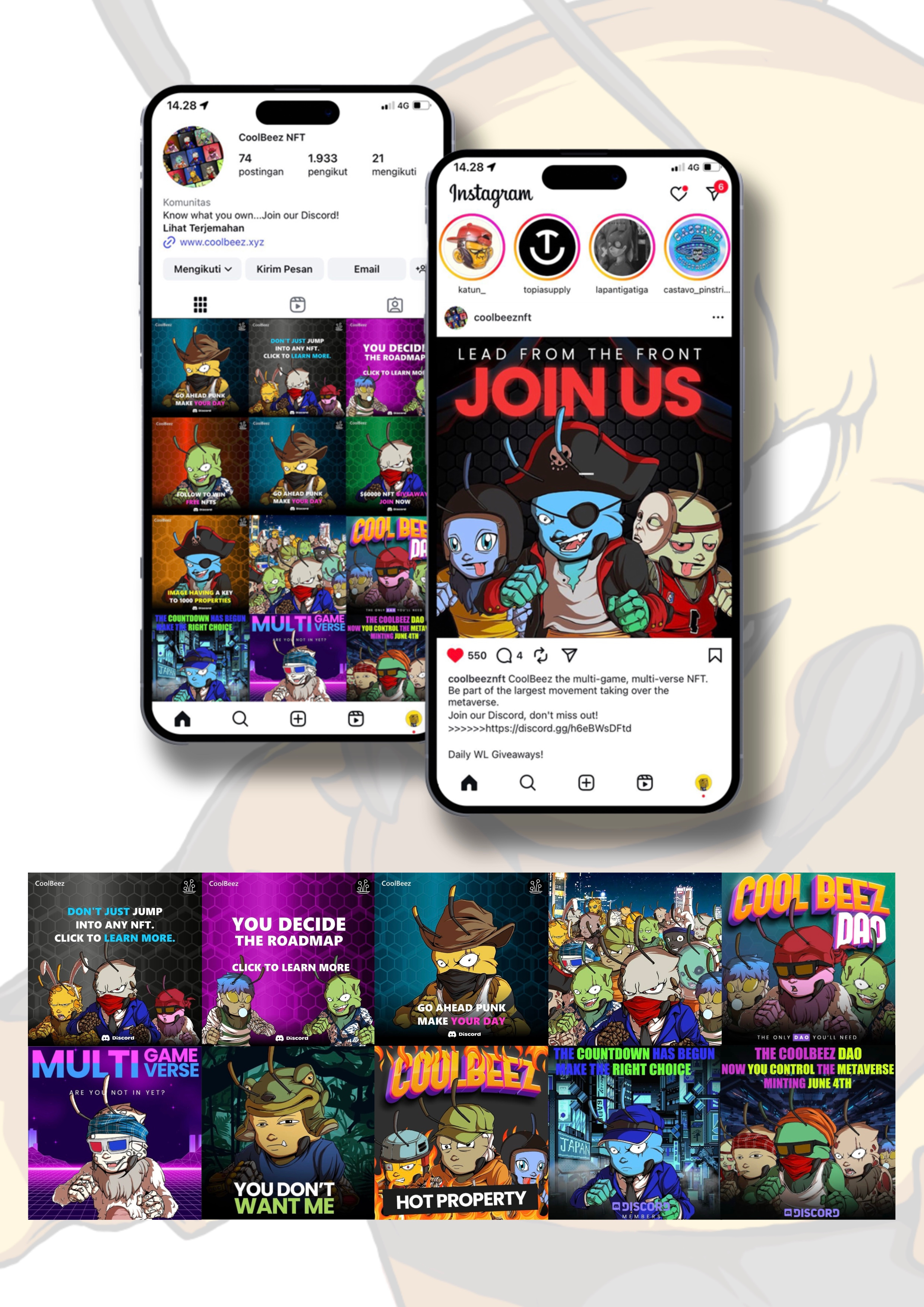 Coolbeez NFT 2d art cartoon character illustration illustration illustration art nft nft art nft artist nft collection