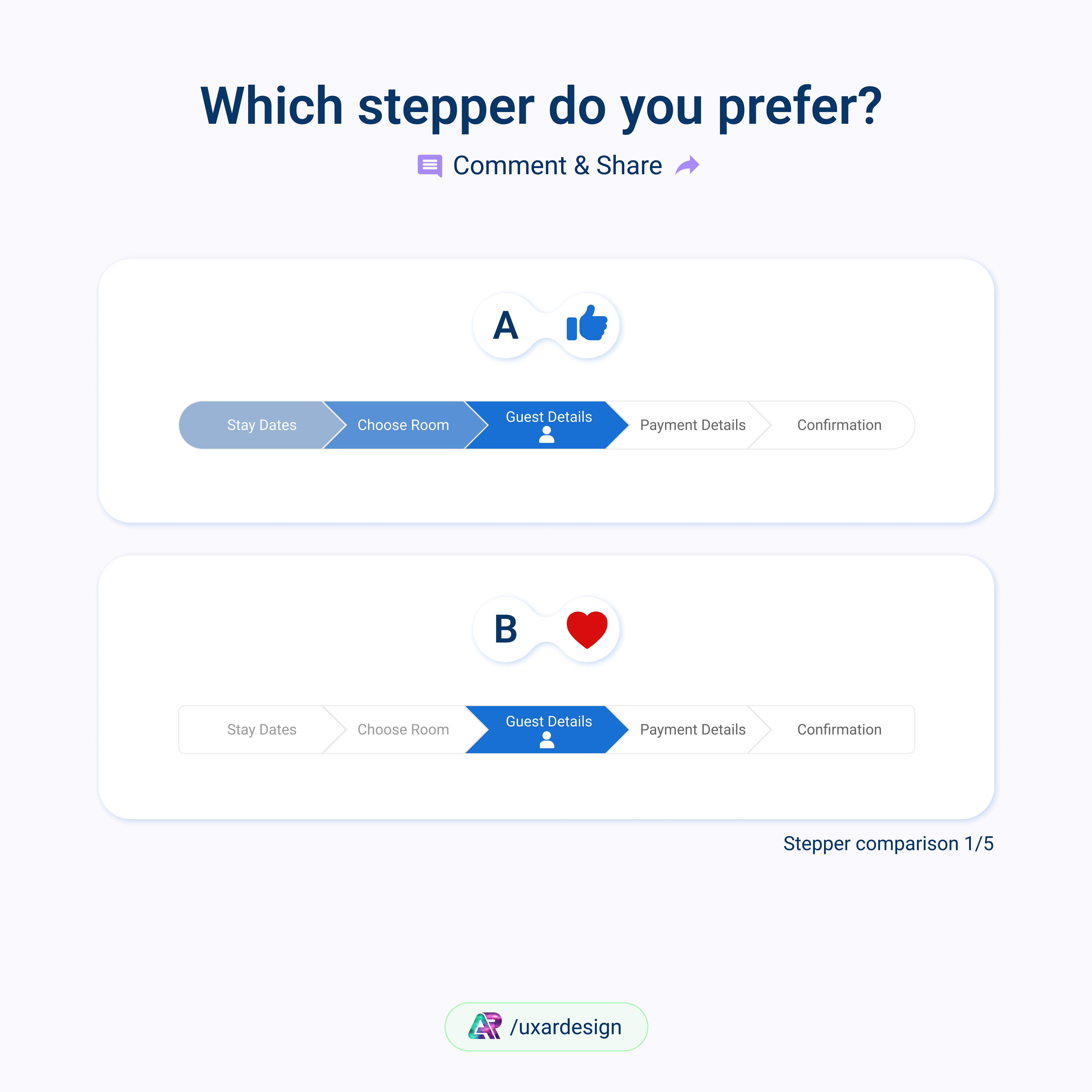 Stepper UX/UI design