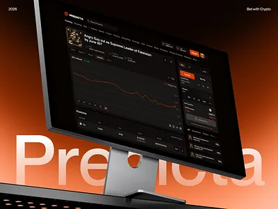 Predicta — Prediction Market Platform UI/UX Design crypto ui dark mode dashboard design fintech prediction market saas design trading platform ui design web3