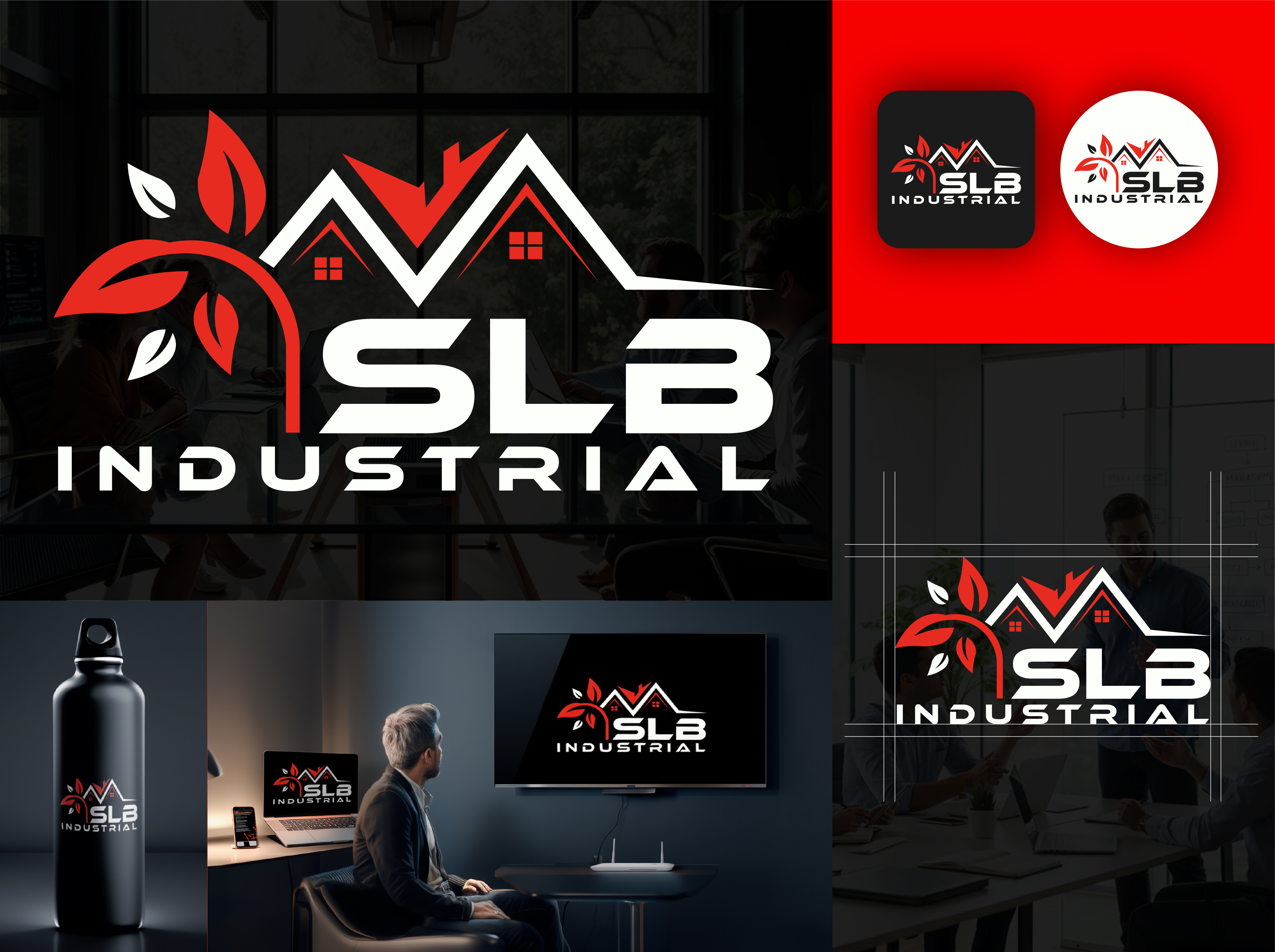 Premium Logo Mockup in Corporate Interior brand identity branding corporate branding graphixcarry industrial branding interior mockup logo logo mockup logo presentation luxury branding modern branding mustakim ahmed rezwan mustakimahmedrezwan mut office branding real estate branding reception