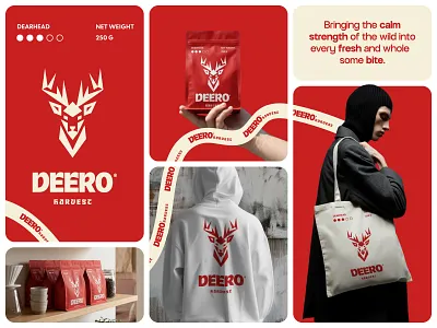 Deero Harvest Branding | Deer Head logo branding branding mockup creative design deer deerhead logo food logo graphic design logo logomark minimal