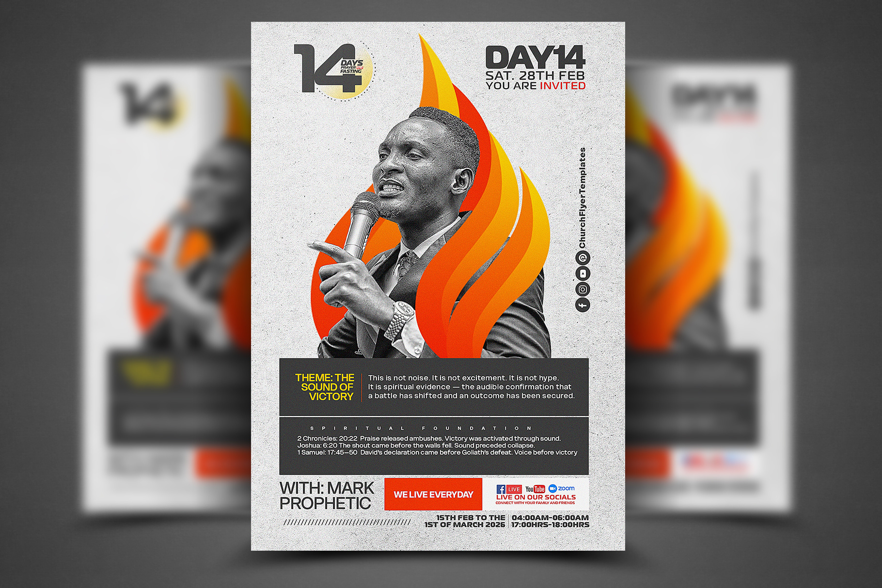 Example of Prayer And Fasting Church Poster Designing