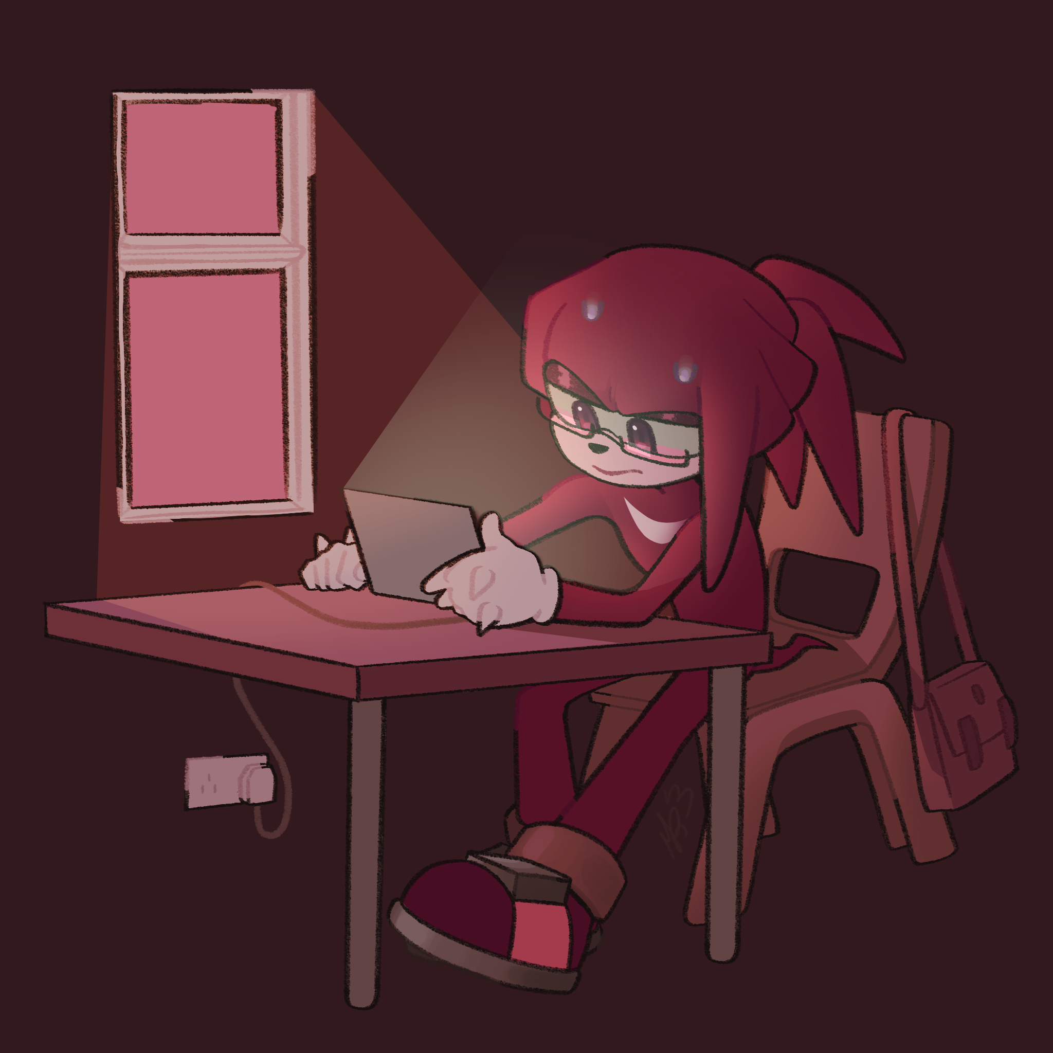Nerd knuckles core 2d art character art design fanart illustration procreate