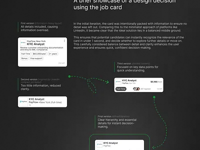Job Card UX — From Data Overload to Clarity card component card ui dashboard ui design system enterprise ui enterprise ux hiring dashboard information hierarchy interaction design job card product design recruitment ui saas ui ui ui component ux ux component