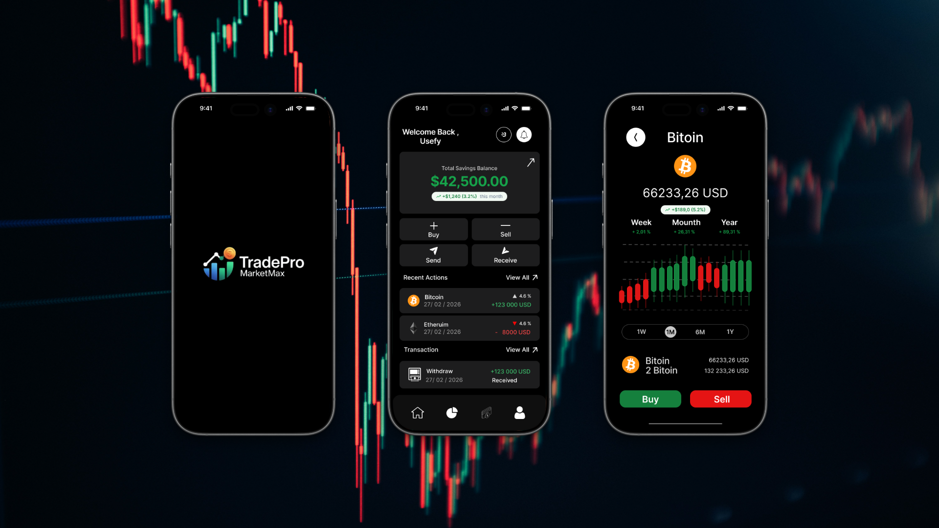 TradePro — Mobile Trading & Market App UI adobe app design app mobile app mobile trading app mobile ui design figma mobile app mobile app trading ui mobile design trading trading app mobile trading ui ui design ui mobile app ui mobile app trading ui trading ui ux app ui ux design user interface ux design