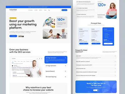 SEO Marketing Platform Landing Page UI Design agency website business growth clean design digital agency digital marketing dribbble figma landing page design marketing website saas design seo seo services startup design ui ui design uiux user experience user interface web design website design