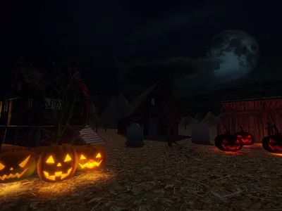 3D Halloween Scene 3d animation motion graphics