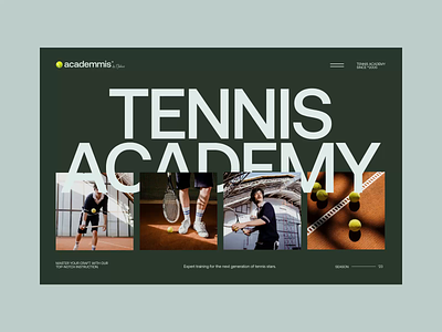 Tennis Academy Exploration academy clean layout layout exploration sport tennis tennis website text text layouts ui ux web web design website design