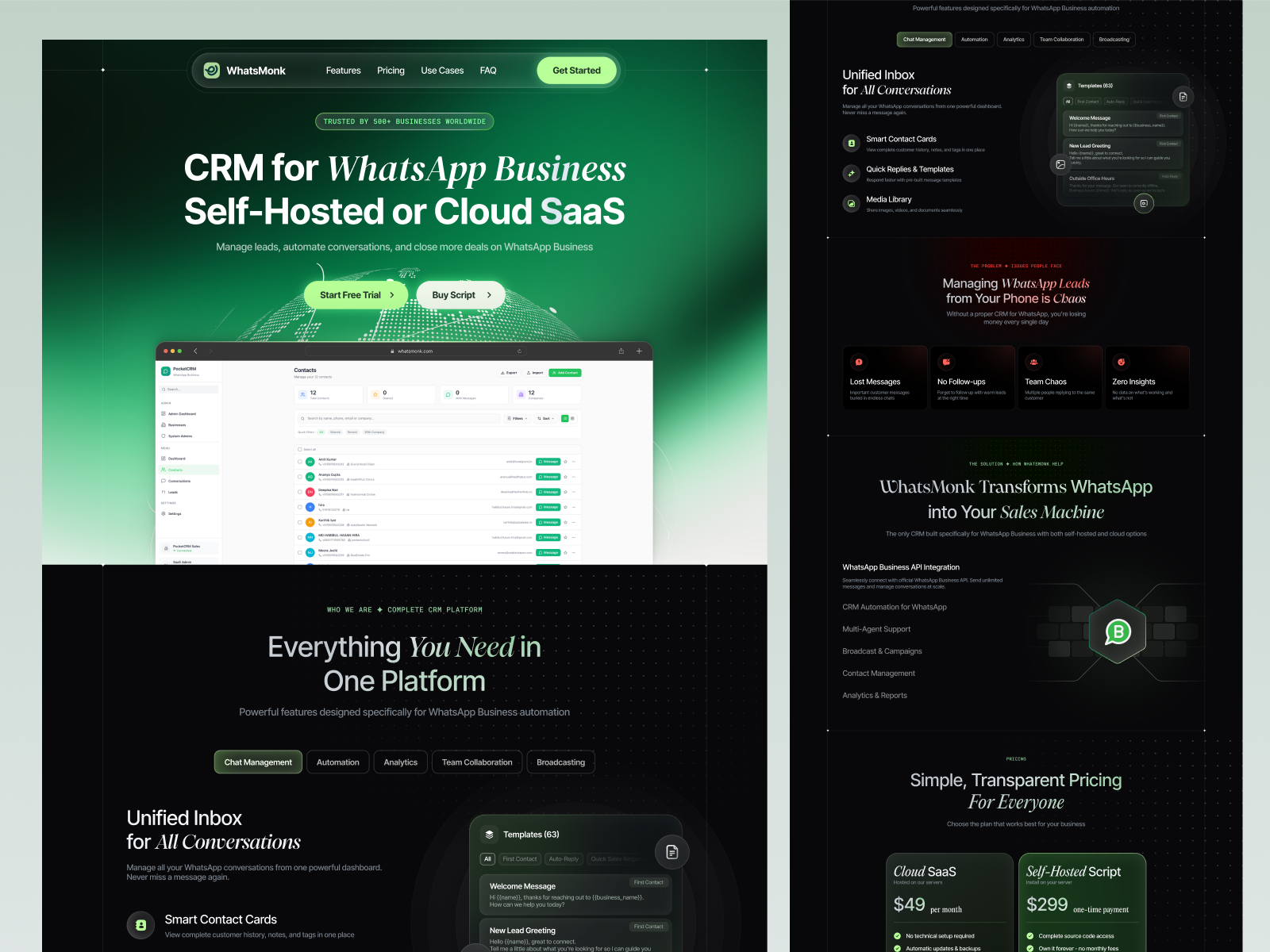 Example of Saa S Landing Page Design & Development