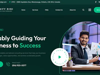 Unify Digi INC. Canada branding design logo ui web development website website redesign wordpress