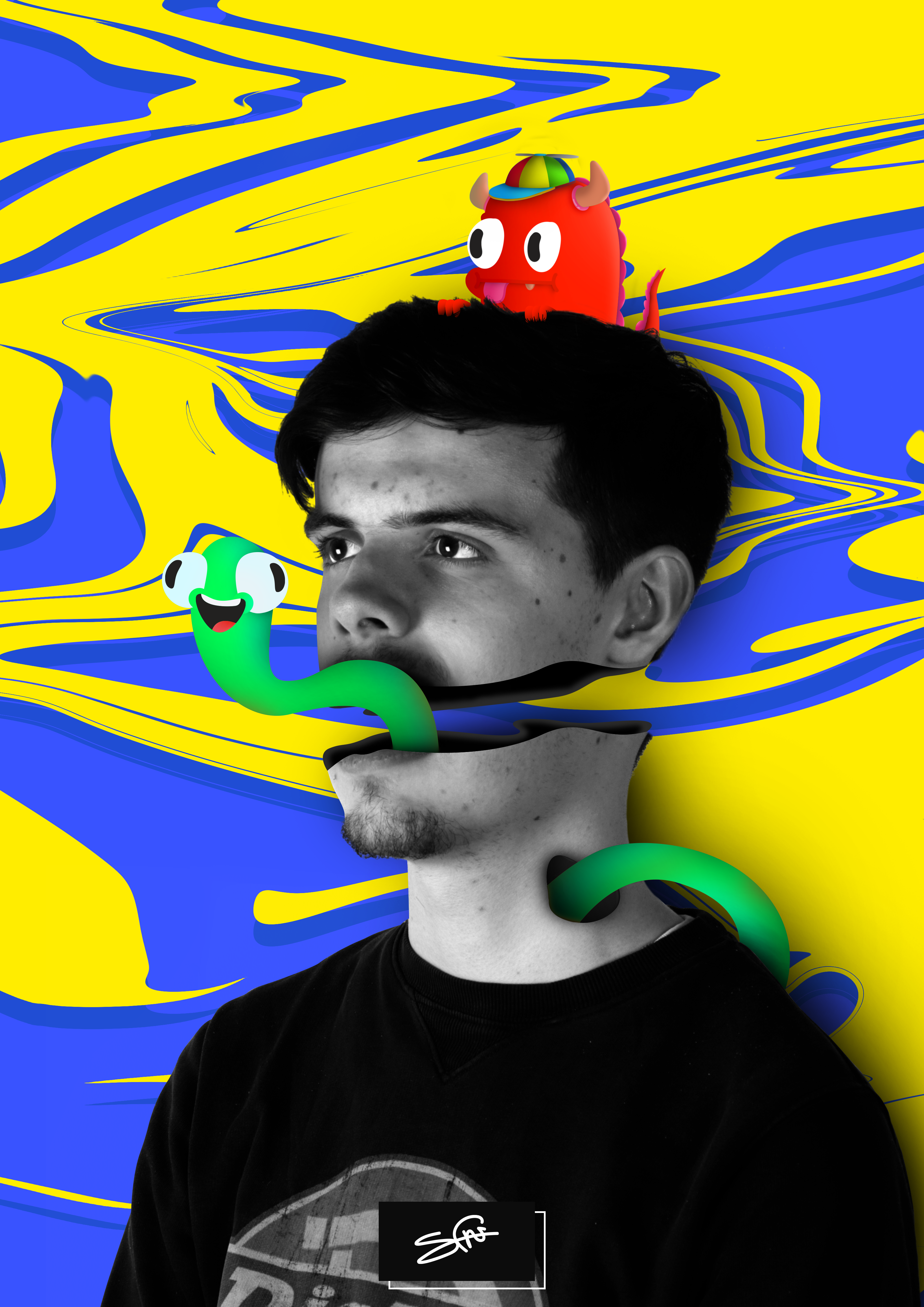 SCHOOL PROJECT SELF PORTRAIT by Sébastien Gobert on Dribbble