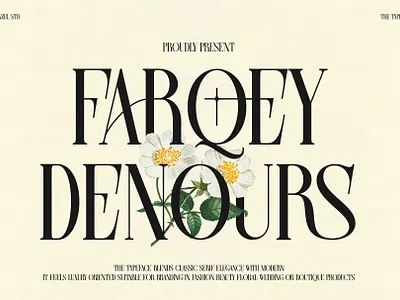 Farqey Denours Serif Font beauty branding boutique brand branding creative market display font editorial design elegant font fashion branding font design graphic design high contrast serif logo design luxury typography modern serif premium font serif font typeface design typography inspiration visual identity wedding design