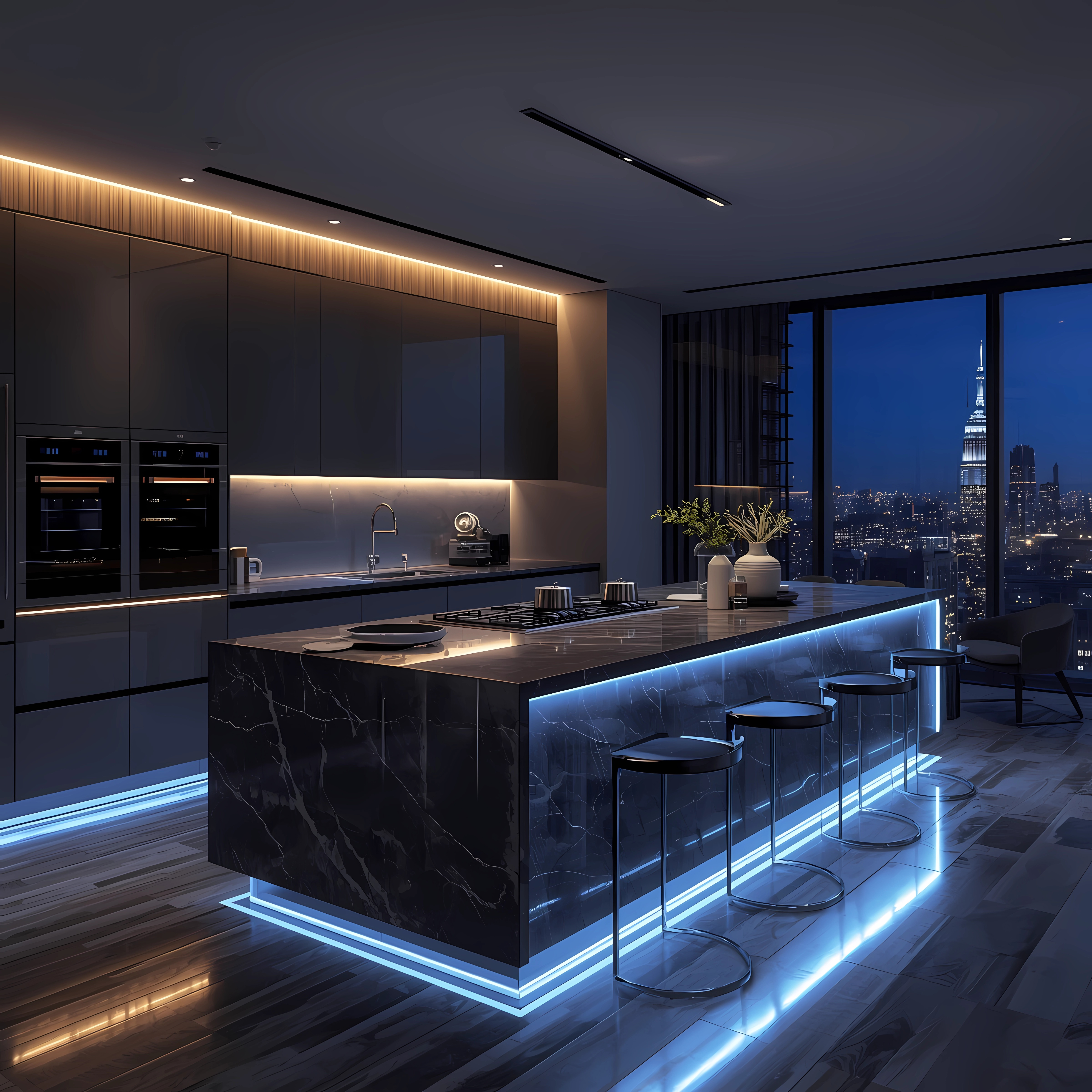 Example of Luxury Al Interior & 8 K Led Design