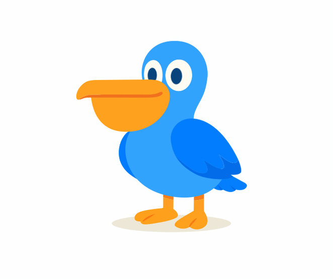 Bird Mascot Animation for a kids app animation app branding character animation graphic design logo motion graphics ui