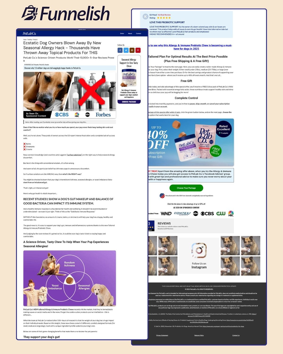 PetLab Co Advertorial Page | Funnelish Template funnelish funnelish advertorial page funnelish expert funnelish template