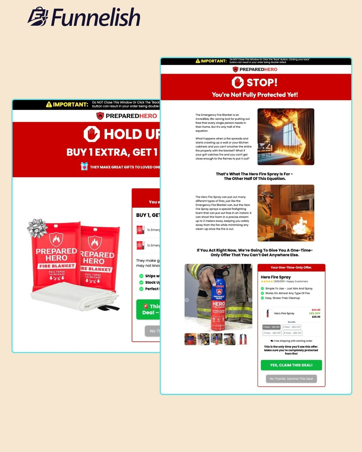 Prepared Hero Upsell Page | Funnelish Template funnelish funnelish expert funnelish template funnelish upsell pages