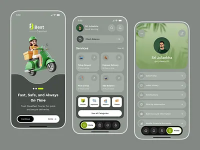 Parcel Delivery App UI app design courier app courier app ui design courier service app delivery app ios app design logistic mobile app logistics app ui mobile mobile app mobile app design package delivery parcel delivery app design parcel tracking parcel tracking app shipment ui user interface design ux