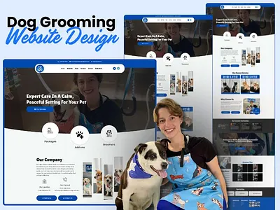 Modern Dog Grooming Website Design dog salon website pet care website ui ui ux web webdesign webdevelopment