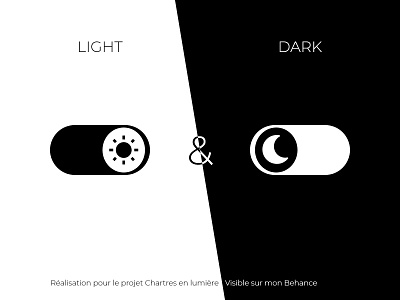 Light en Dark mode adobexd dark design light mode pictos ui