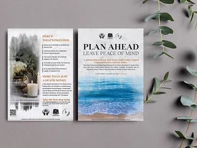 Flyer Design for Funerplan brand branding brochure brochure design clean design digital digital art flyer flyer design funeral funeral plan graphic design identity branding illustration minimal modern print print design