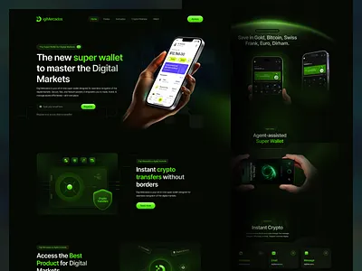 Crypto Wallet Landing Page Design blockchain finance crypto crypto design crypto interface crypto marketplace crypto security crypto transactions crypto wallet crypto wallet platform cryptocurrency design digital currency digital finance digital trading financial design financial ecosystem fintech design landing page payments trading interface wallet