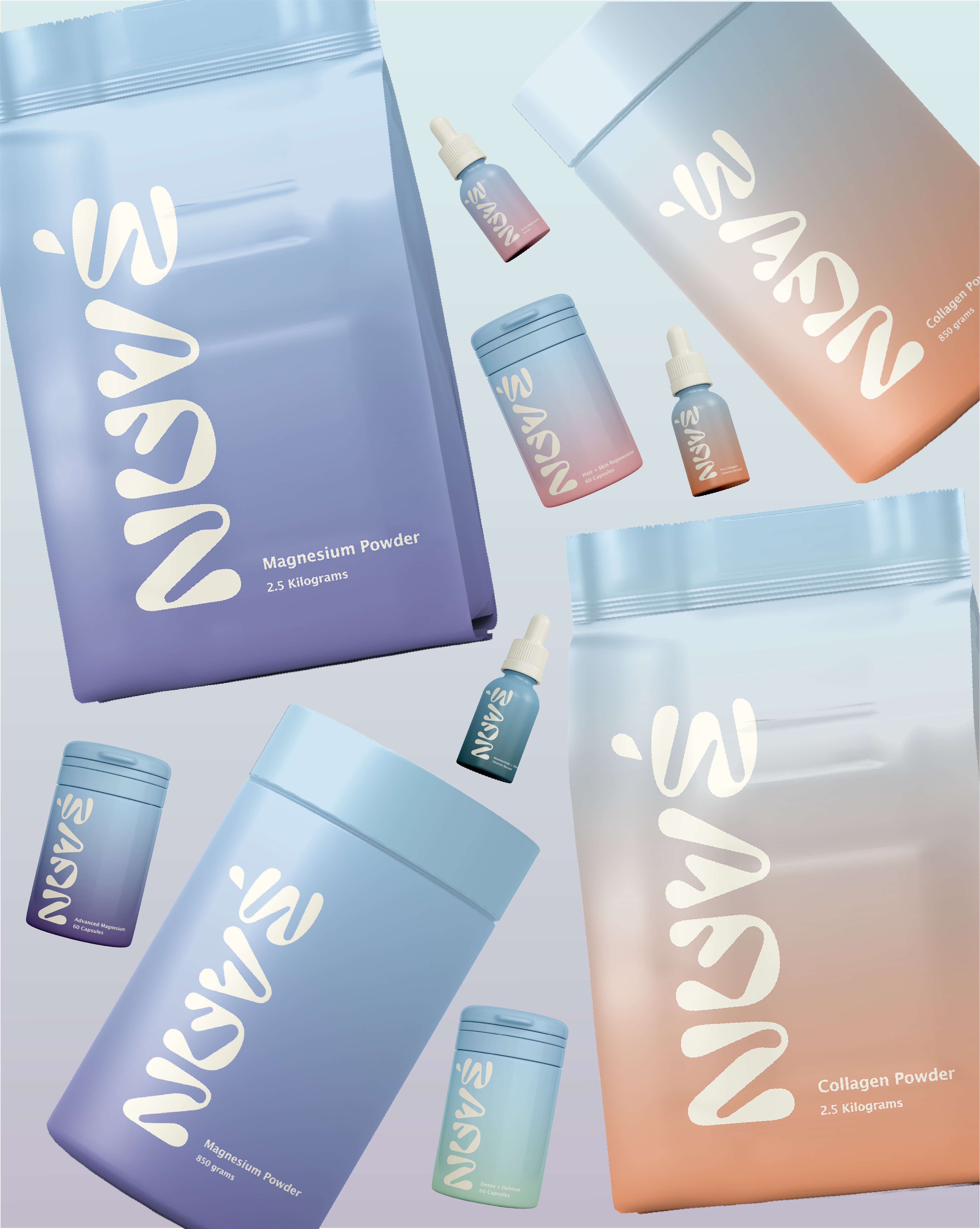 Nuvé: Hair and Skin Supplement Brand branding design graphic design logo typography ui ux vector