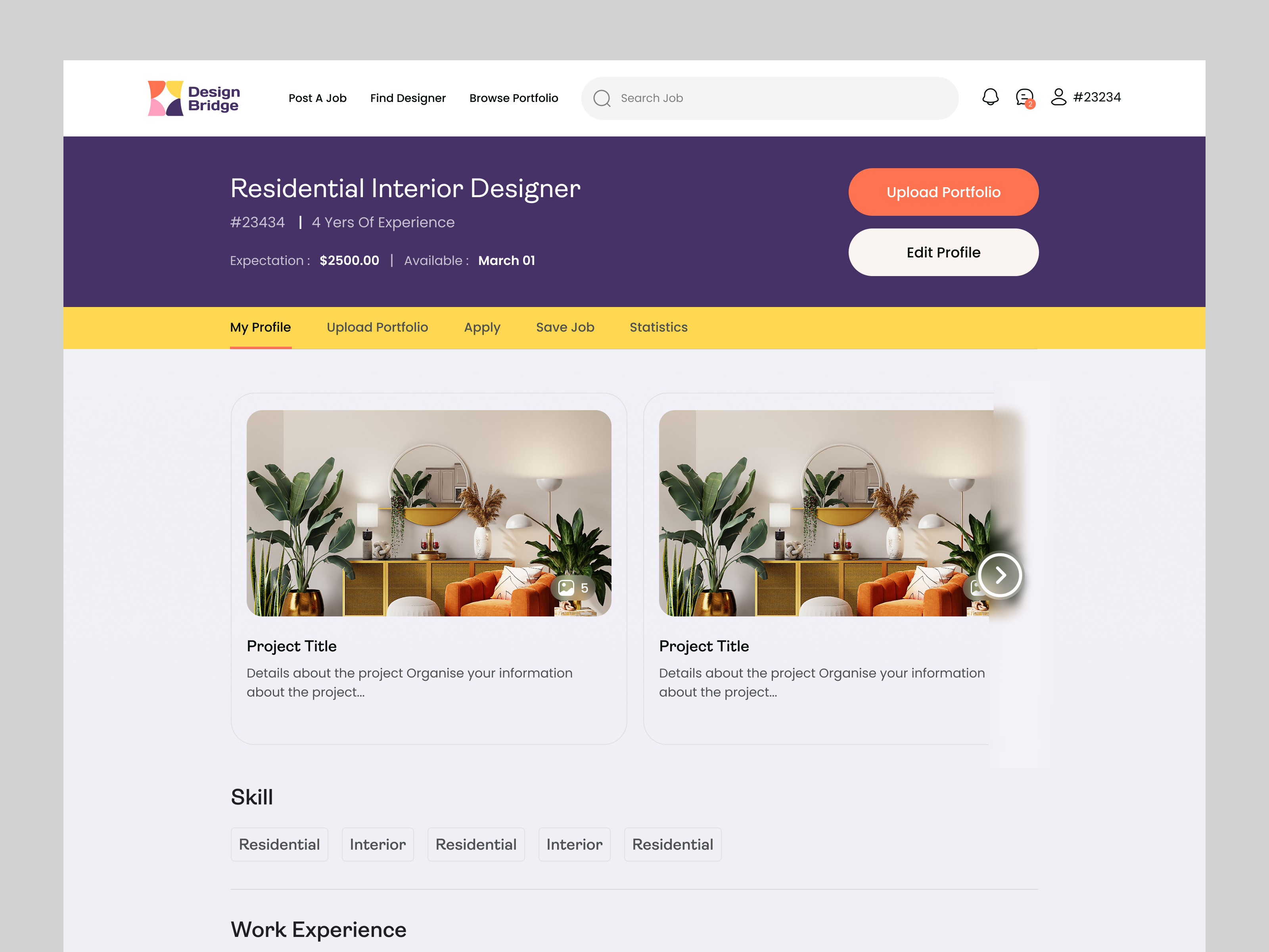 Design Bridge - Portfolio Management Dashboard