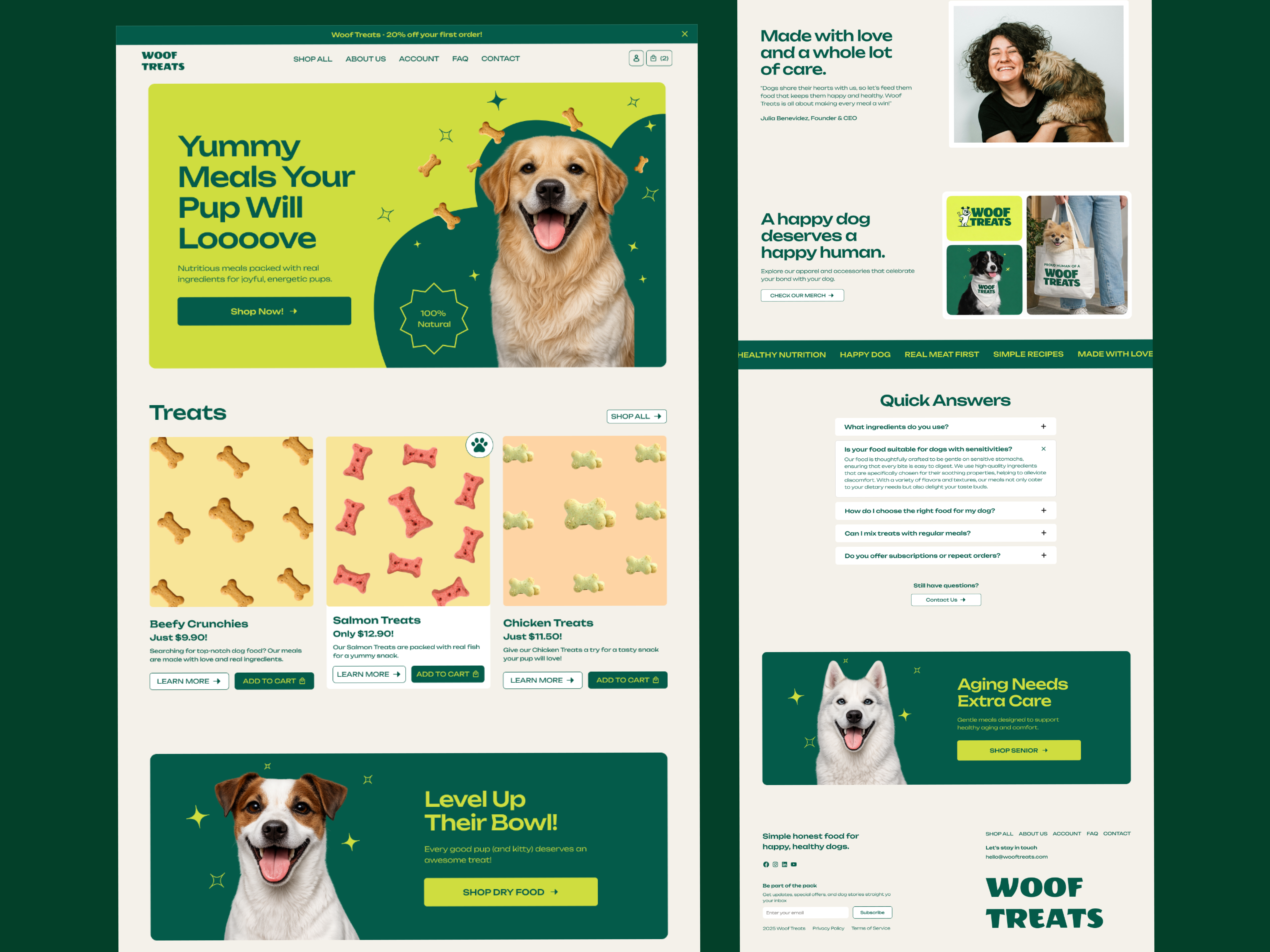 Woof Treats - Website Design