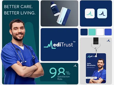 MediTrust Brand design animation app application branding color theory design graphic design icon design illustration logo logo branding mobile design motion graphics packaging product typo ui uiux vector web design