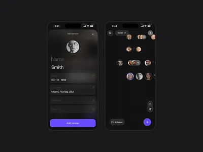 Family Tree, Genealogy, Reimagined — Map-Based Family UI animation appdesign datavisualization designconcept familytree indiedev interactiondesign iosdesign mobileapp productdesign startup uidesign ux uxdesign