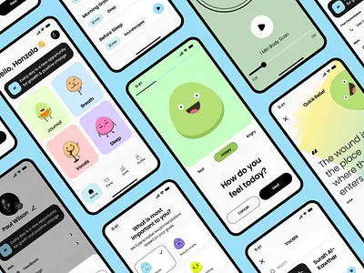 Quranic Calm - Anxiety & Panic Relief Mobile App app branding design graphic design logo mobile ui ux