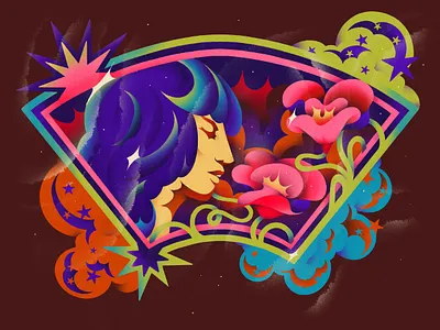 Ensaio 01 art nouveau studies artdeco botanic flower graphic design illustration woman