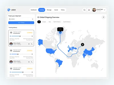 LOGIX - Logistics Management Dashboard analytics dashboard design delivery dashboard dribbble logistics logistics dashboard shipment tracking supply chain ui design web webdesign