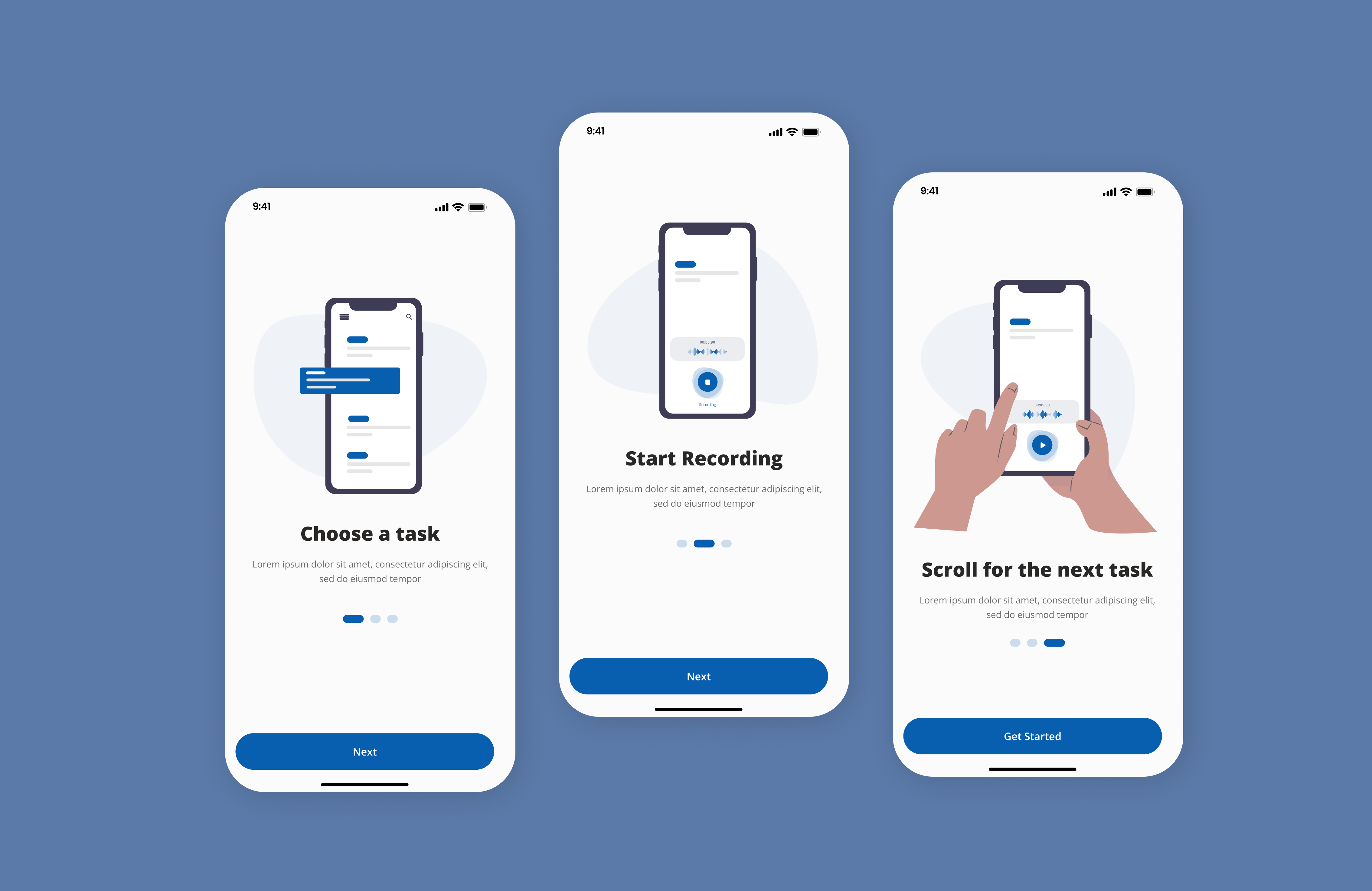 On-boarding Screens