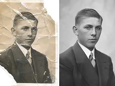 Photo Restoration black and white photo old photo restoration photo restoration photoshop restore old photos woman portrait