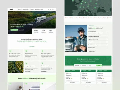 Impex – logistics landing page & brand identity branding freight landing logistics ui