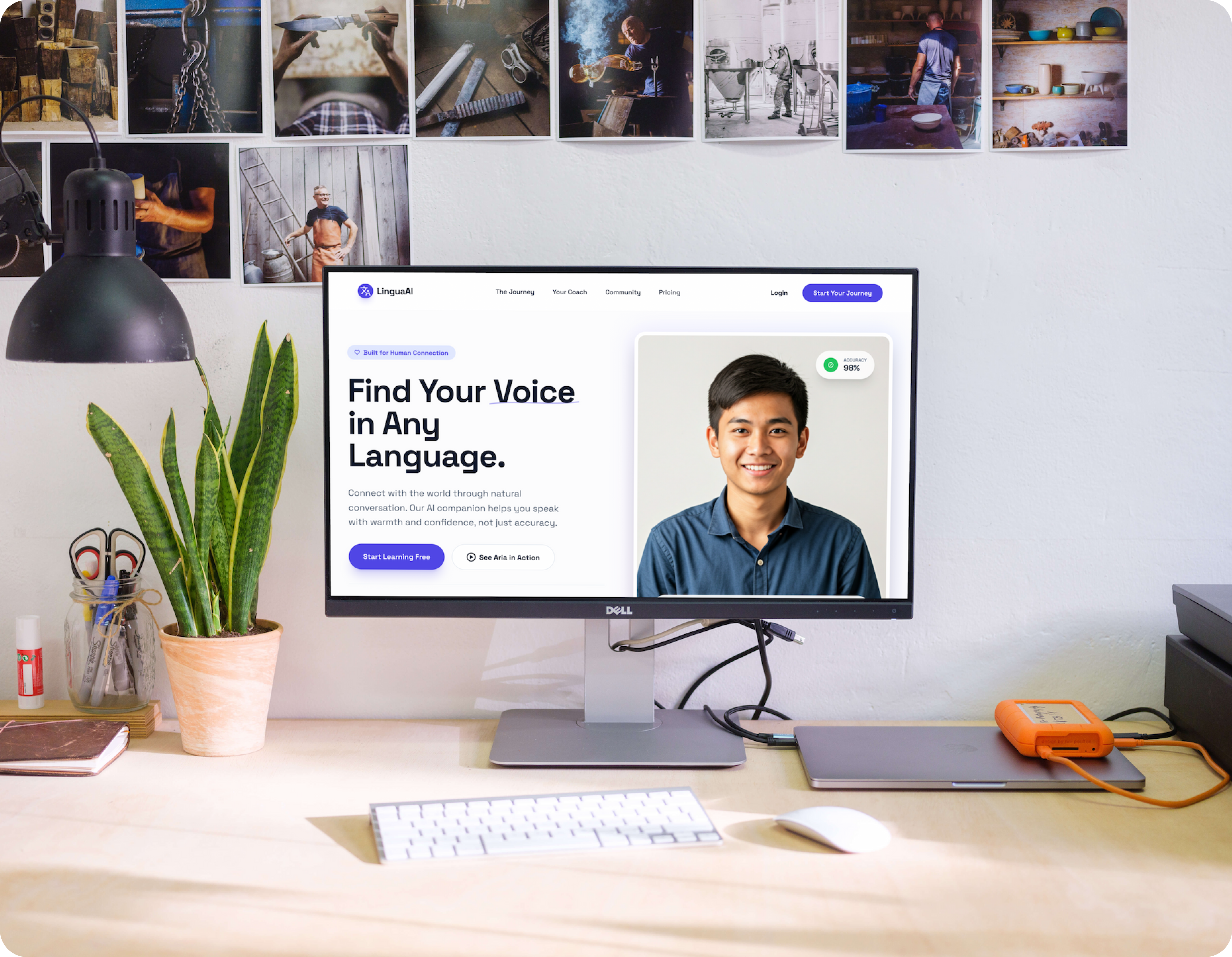 LinguaAI SaaS Landing Page
