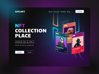 NFT Website 3d app design branding graphic design logo motion graphics nft nft website ui ux web app website website design