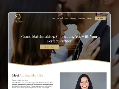 Luxury Matchmaking Website Design | VIP Elite Brand Experience brand identity corporate website creative agency dating service editorial layout elegant typography elite branding high end design landing page luxury website matchmaking minimal design premium experience responsive design squarespace ui ui design ux design web design website design