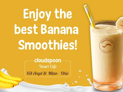 Social Media Posters for different smoothie flavors Cloudspoon ad ad design ads branding color design graphic design illustration marketing poster poster design social media social media design typography