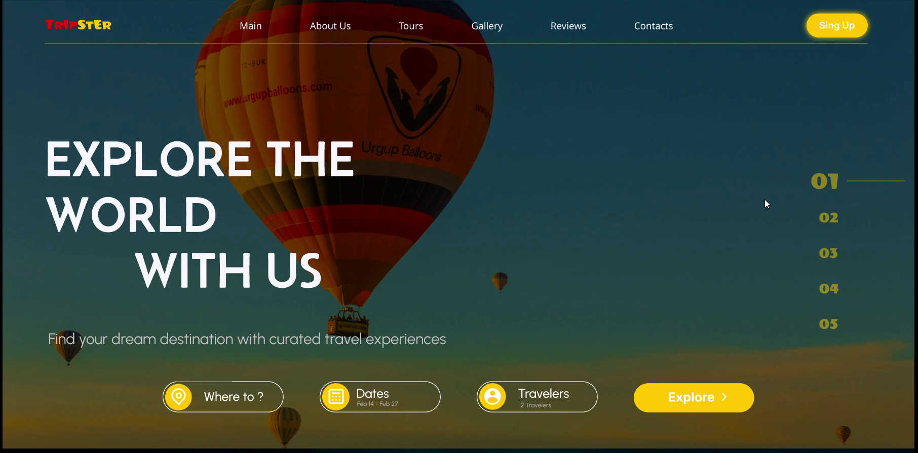 TripSter — Travel Booking Landing Page