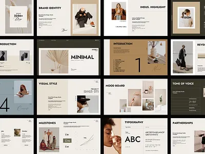 Minimal Presentation Template aesthetic templates brand guidelines business plan business proposal coaching template company ebook template media kit minimal moodboard neutral tones pitch deck portfolio ppt design ppt template presentation profile slide deck strategy template