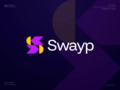 Swayp - Abstract Letter S, Fintech, Payment, Saas Logo branding finance finance logo fintech logo letter mark letter s letter s logo logo logo design logo designer logo icon modern logo payment logo swayp logo symbol tech timeless transaction logo transfer logo