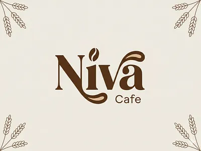 Niva Cafe - Premium Coffee Shop Typography Logo & Brand Identity bakery logo brand identity branding cafe coffee logo coffee shop creative custom logo elegant food and beverage logo lettermark logo logo designer logo mark minimalist organic logo design premium logo typography vector logo wordmark logo design