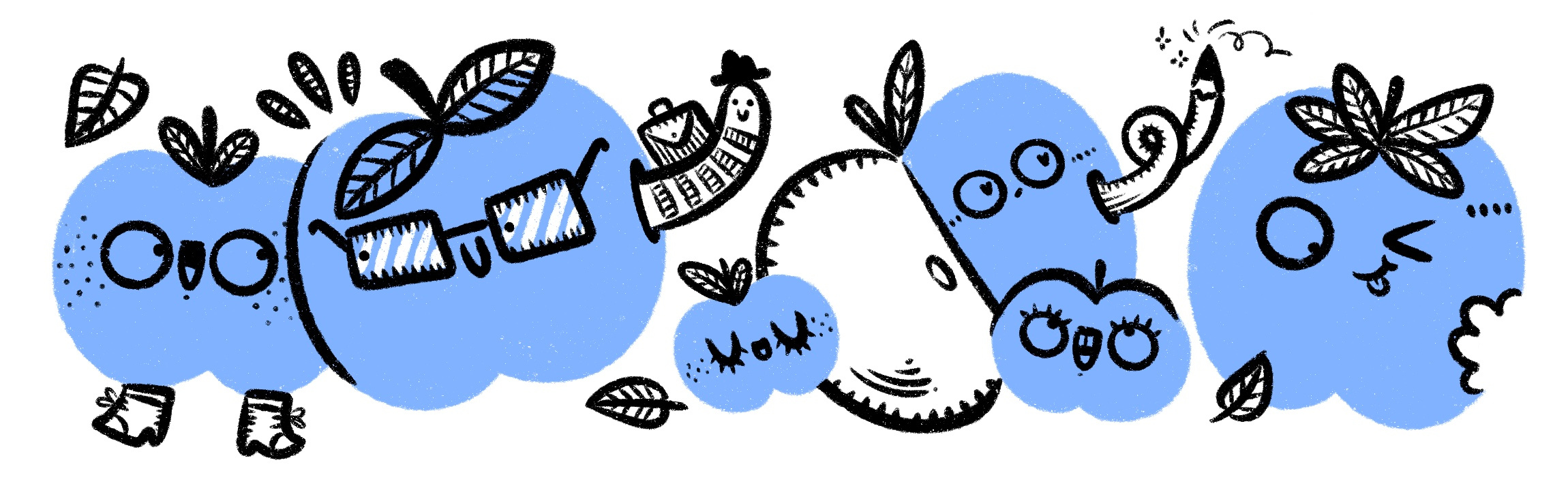 Apples 🍎 apple cartoon character character design comic doodle fun illustration